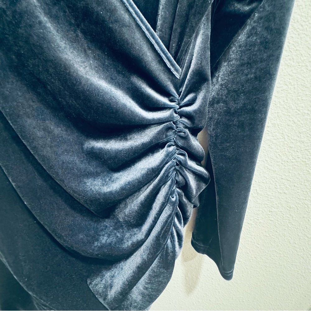 Slate Blue Velvet Dress Xl - image 5